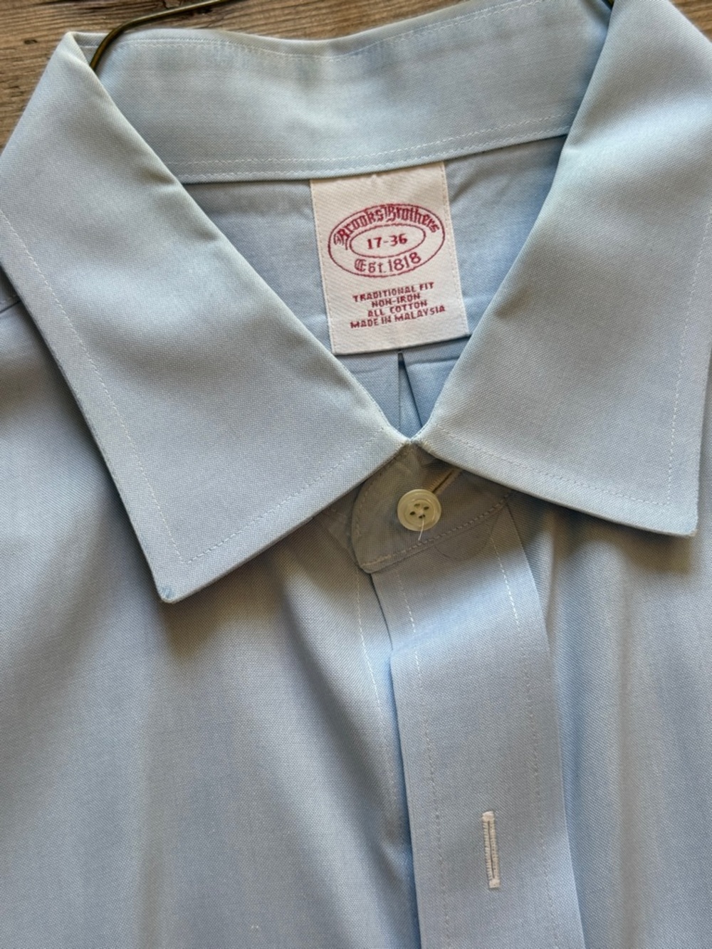 Brooks Brothers Pale Blue Traditional Fit Dress Shirt